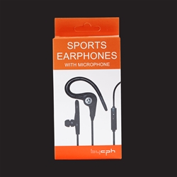 Leki bycph Sports Earphones w. Mic. - Minijack