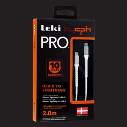 Leki bycph PRO Cable - USB-C to Lightning Hvid